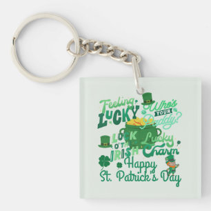 St. Patrick's Day Irish green lucky Shamrock Keychain