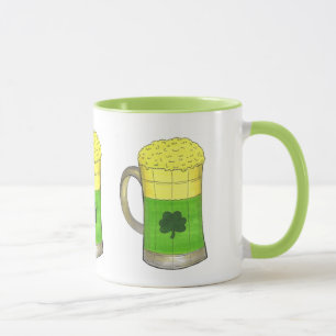 St. Patrick's Day Irish Green Shamrock Beer Lucky Mug