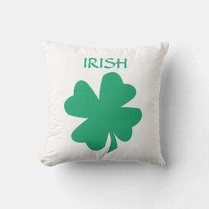 St Patrick's Day Irish Green Shamrock Leaf Gift Outdoor Pillow