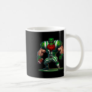 St Patrick's Day Irish Leprechaun Footbyll Player Coffee Mug