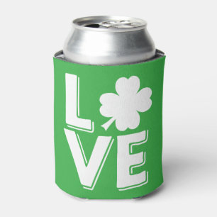St. Patrick's Day Irish Love Shamrock Modern Can Cooler