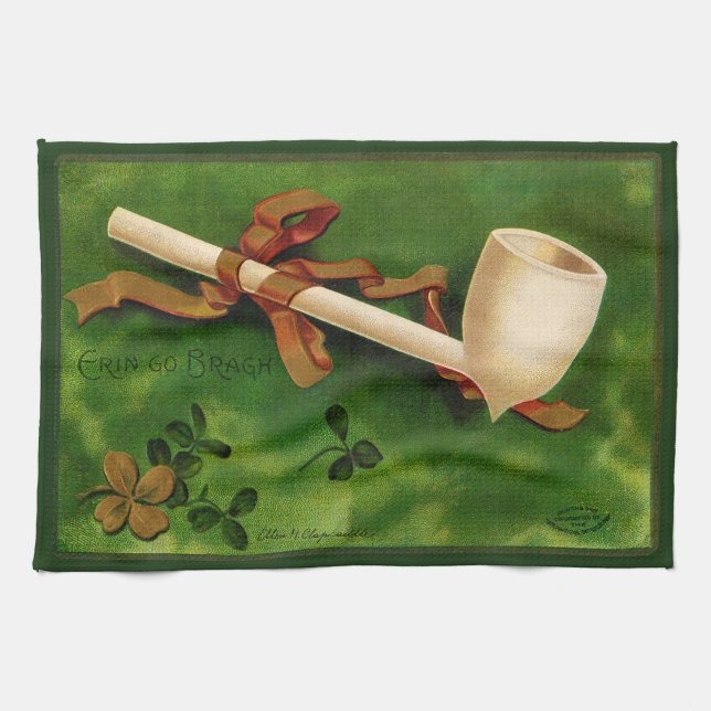 St. Patrick's Day Irish Pipe Kitchen Towel (Horizontal)