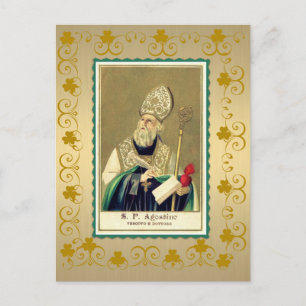 St. Patrick's Day Irish Postcard w Shamrocks