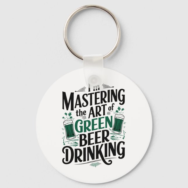 St Patricks Day Irish Pride Shamrock Parade Lucky  Keychain (Front)