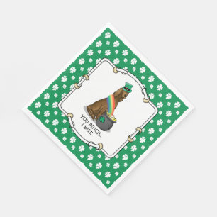 St. Patrick's Day Irish Setter Dog (red 1) Funny Napkin