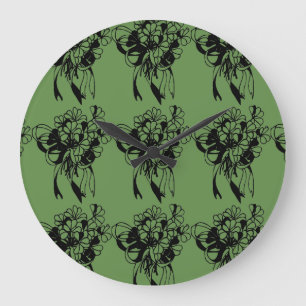 St. Patrick's Day Irish Shamrock Bouquet Clock