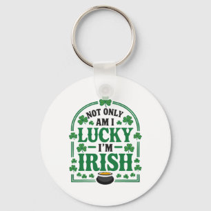 St Patricks Day Irish Shamrock Shenanigan Ireland  Keychain