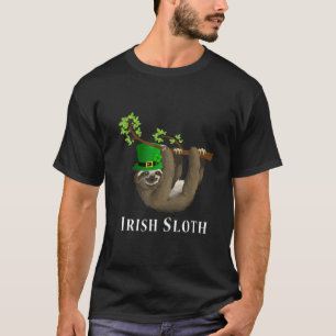 St Patrick's Day Irish Sloth Funny T-Shirt