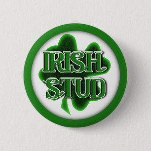 St. Patrick's Day Irish Stud 2 Inch Round Button