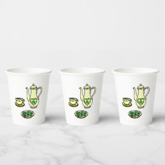 St. Patrick's Day Irish Tea Set  Paper Cups