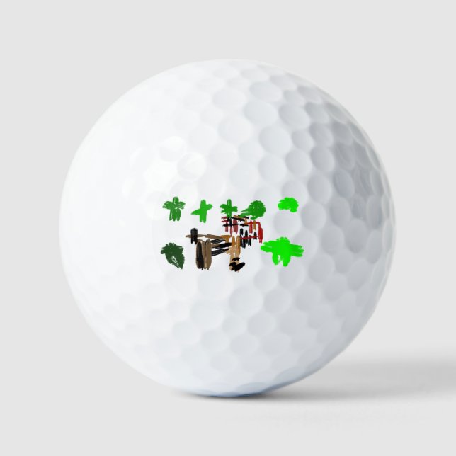 St Patrick's day Irish Terrier Golf Balls (Front)
