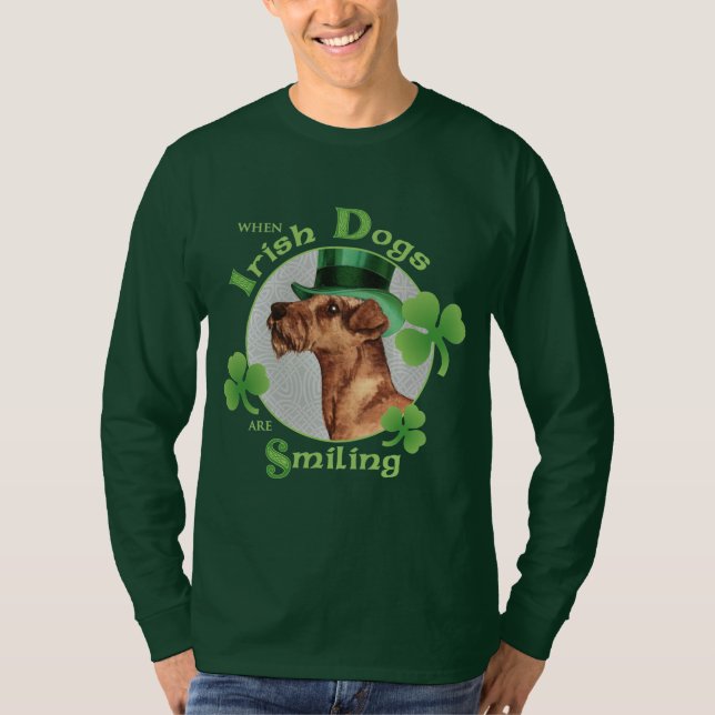 St. Patrick's Day Irish Terrier T-Shirt (Front)