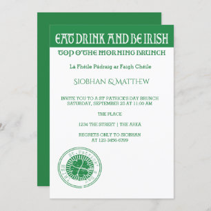 St Patricks Day Irish Themed Morning Brunch Invitation