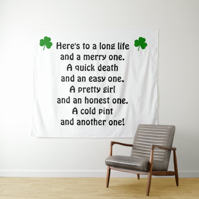 St Patrick's Day Irish Toast Tapestry (In Situ (Horizontal))