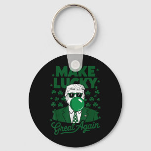 St. Patricks Day Irish Trump Bubble Gum Funny Keychain