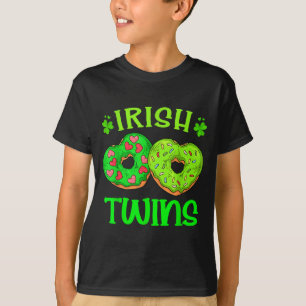 St patrick's day irish twins donut lover food boys T-Shirt