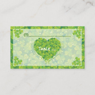 St. Patrick's Day Irish wedding place card
