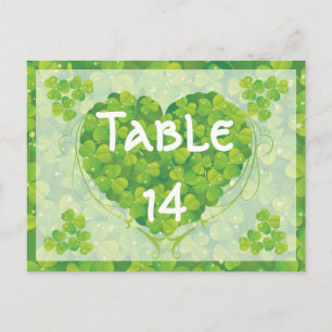 St. Patrick's Day Irish wedding table number Postcard