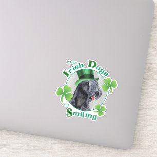 St. Patrick's Day Kerry Blue Terrier Vinyl Sticker