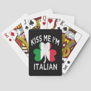 st patricks day kiss me im Italian Playing Cards