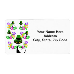 St. Patrick's Day Labels Cat Floral