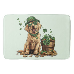 St. Patrick's Day Labrador Retriever Dog Bath Mat