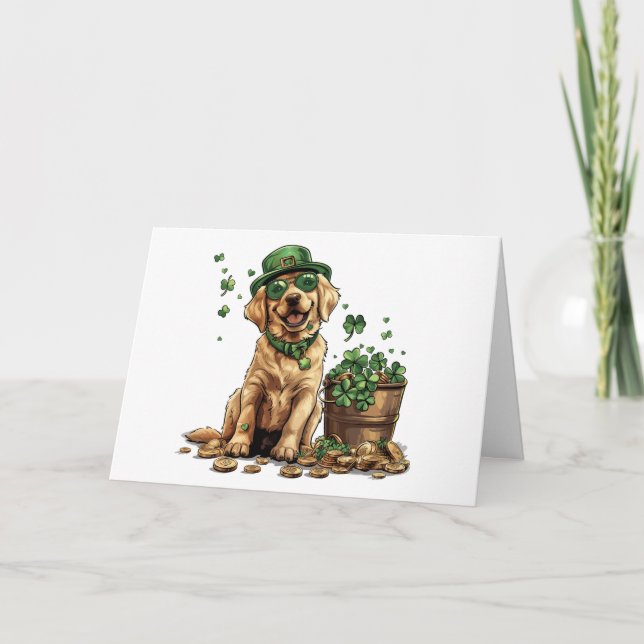 St. Patrick's Day Labrador Retriever Dog Card (Front)