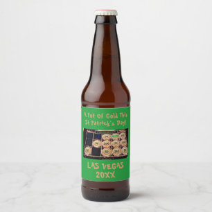 St Patrick's Day Las Vegas Bachelorette Party Beer Bottle Label