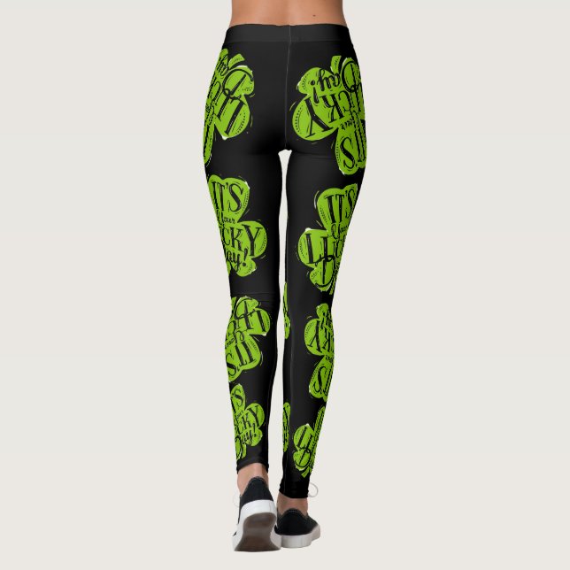 st patricks day leggings for women (Back)