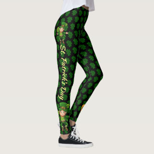 St Patrick's Day Leggings Green Beer Day Pants