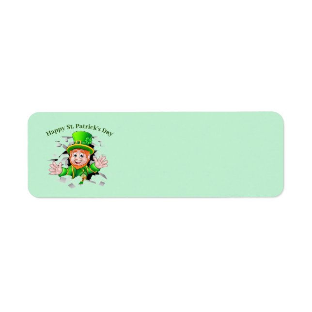 St. Patrick's Day leprechaun Adresse de retour Lab (Devant)