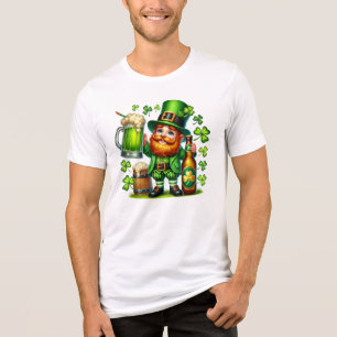 St. Patrick's Day Leprechaun Beer Design-65218 Tri-Blend Shirt