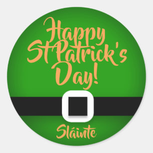 St Patrick's Day Leprechaun Classic Round Sticker