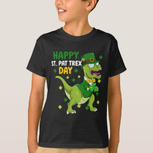 St Patricks Day Leprechaun Dinosaur Dino Happy St  T-Shirt