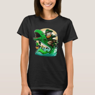 St Patricks Day Leprechaun Dolphin Shamrock T-Shirt