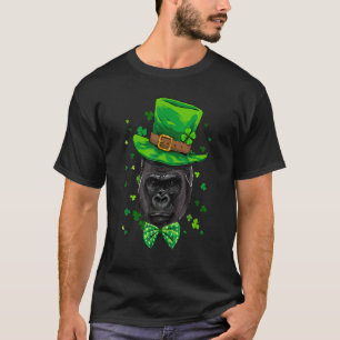 St Patrick's Day Leprechaun Gorilla C Shamrock Iri T-Shirt