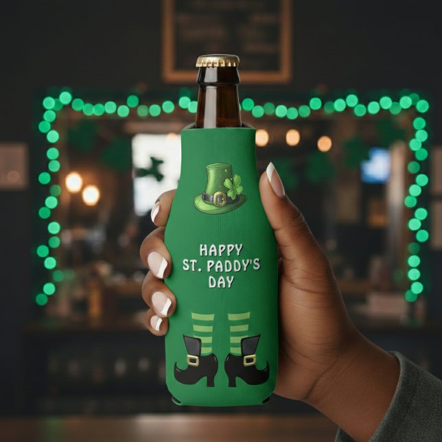 St Patrick's Day Leprechaun Green Bottle Cooler (St Patrick's Day Leprechaun Green Bottle Cooler
)