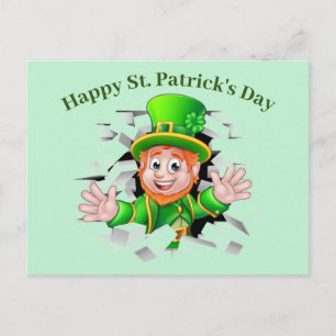 St. Patrick's Day Leprechaun Holiday Card