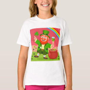 St. Patrick's Day Leprechaun Illustration  T-Shirt