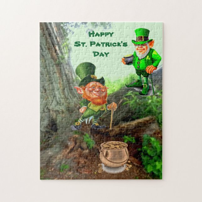 ST. PATRICK'S DAY LEPRECHAUN  JIGSAW PUZZLE (Vertical)
