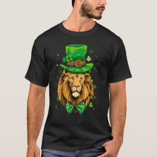 St Patrick's Day Leprechaun Lion Shamrock Lion Ir T-Shirt