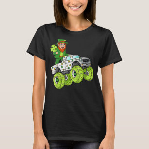 St Patrick's Day Leprechaun Monster Truck Lucky Bo T-Shirt