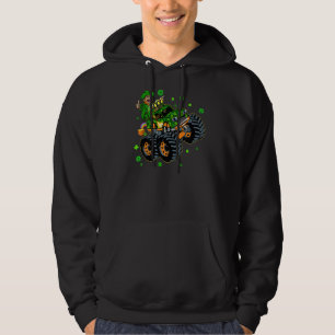 St Patricks Day Leprechaun Monster Truck Lucky Sha Hoodie