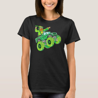 St Patricks Day Leprechaun Monster Truck Lucky Sha T-Shirt