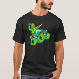 St Patricks Day Leprechaun Monster Truck Lucky Sha T-Shirt