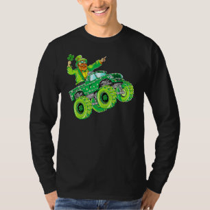 St Patricks Day Leprechaun Monster Truck Lucky Sha T-Shirt