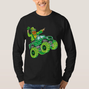 St Patricks Day Leprechaun Monster Truck Lucky Sha T-Shirt