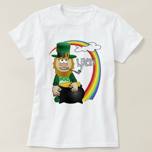St. Patrick's Day Leprechaun T-Shirt (Design Front)