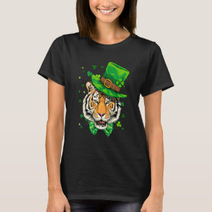 St Patrick's Day Leprechaun Tiger Shamrock Tiger   T-Shirt