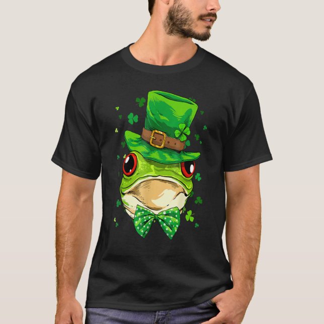 St Patrick's Day Leprechaun Toad Frog C Shamrock I T-Shirt (Front)